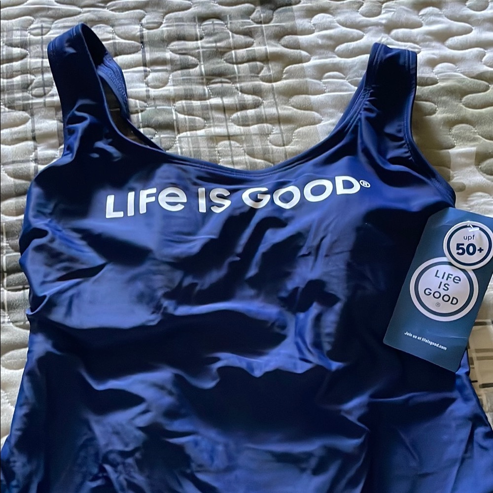 Life Is Good Navy Swimsuit NWT